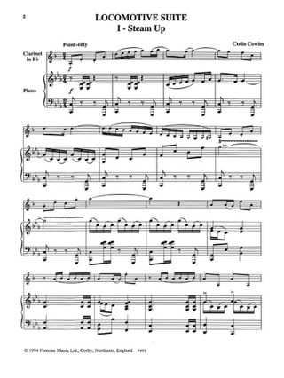 Locomotive Suite / Clarinet/Piano - Colin Cowles - Partition